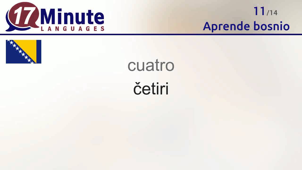 Aprende bosnio de forma gratuita con nuestro nuevo formato en vídeo.