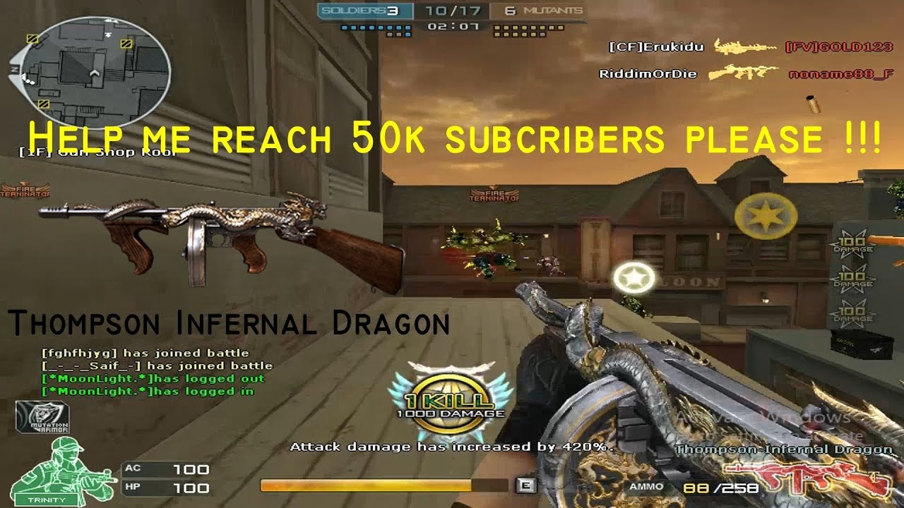 Crossfire West (Đột Kích Bắc Mỹ) 2.0: Thompson Infernal Dragon| Zombie Nano