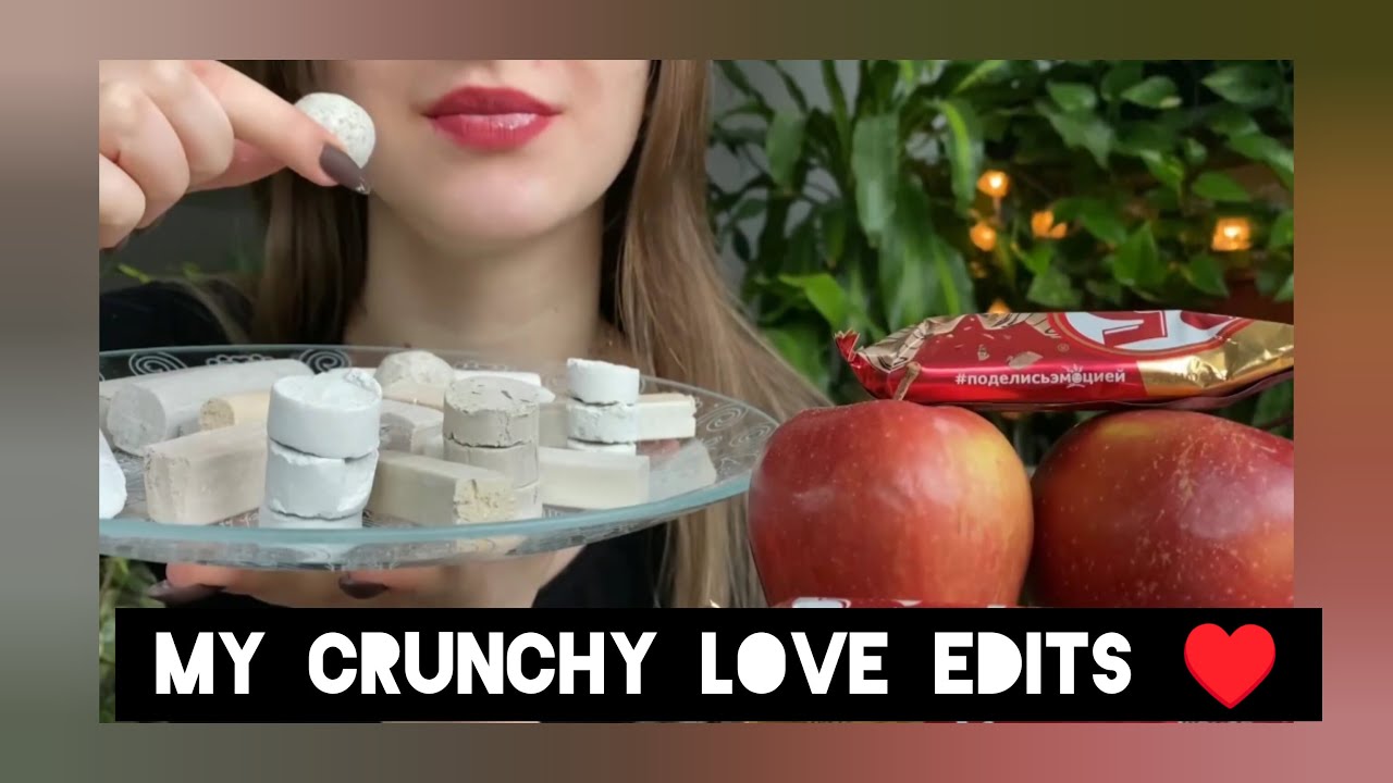 White clay mukbang  Crunchy Eating