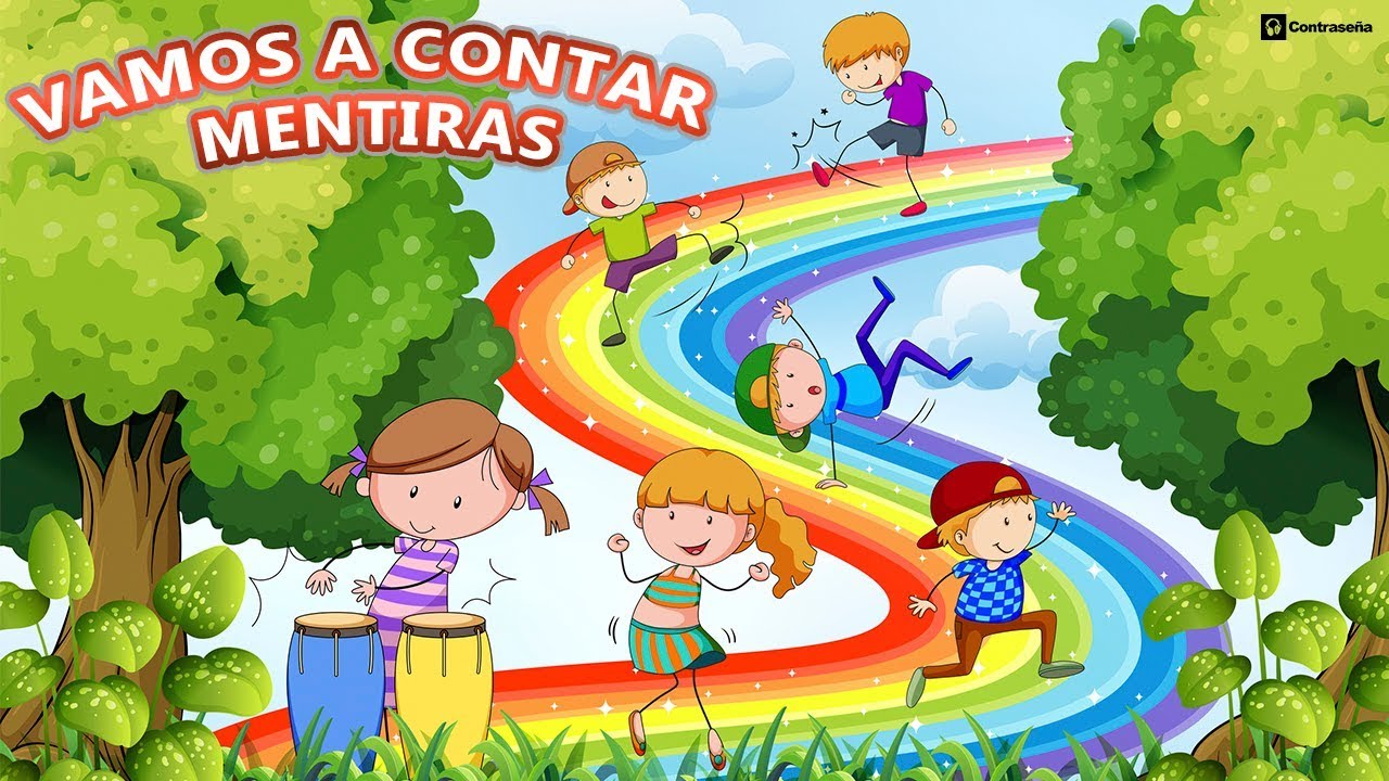 Canciones Infantiles: VAMOS A CONTAR MENTIRAS letra, Musica para Fiestas Infantiles Ni&ntilde;os, Karaoke