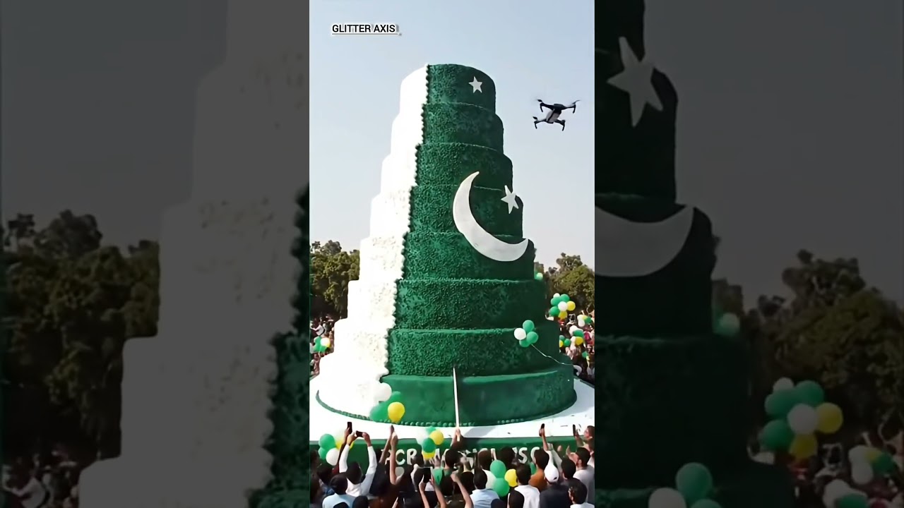 Biggest cake cutting ceremony for 14 August l Glitter Axis 🪩