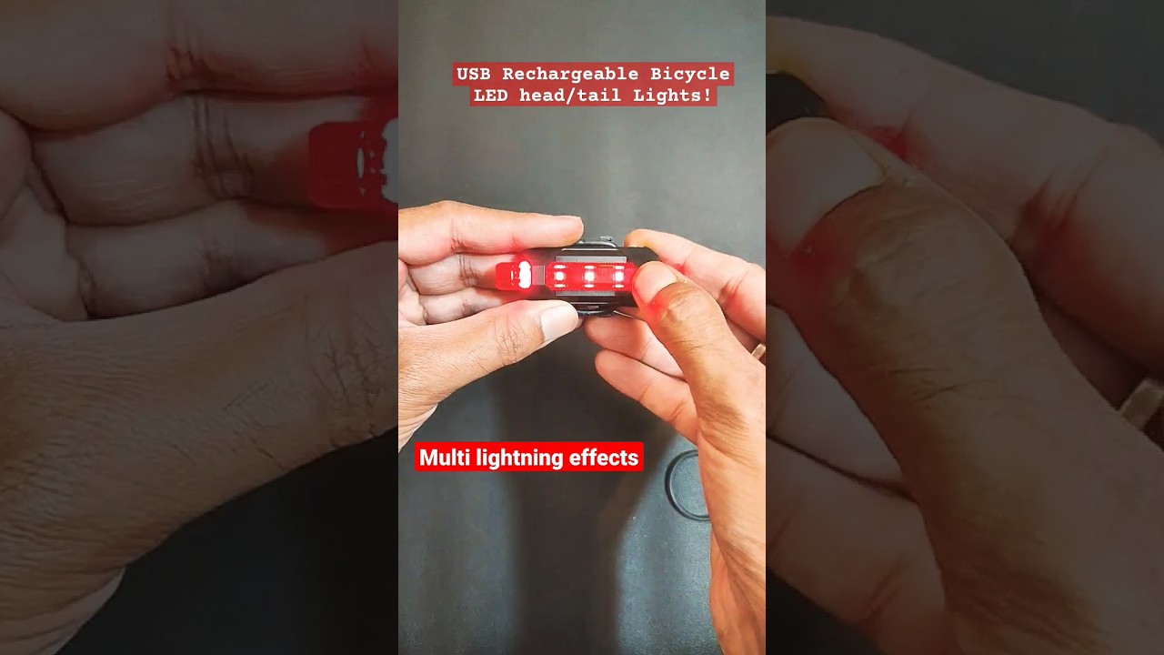 Light Up Your Ride-USB Rechargeable Bike LED head & tail Light! #bicycle #bicyclelight #ledtaillight