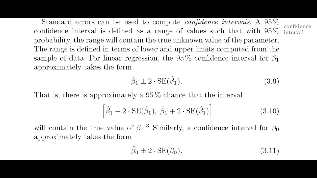 011 - Statistical Learning - Accuracy of Coefficients