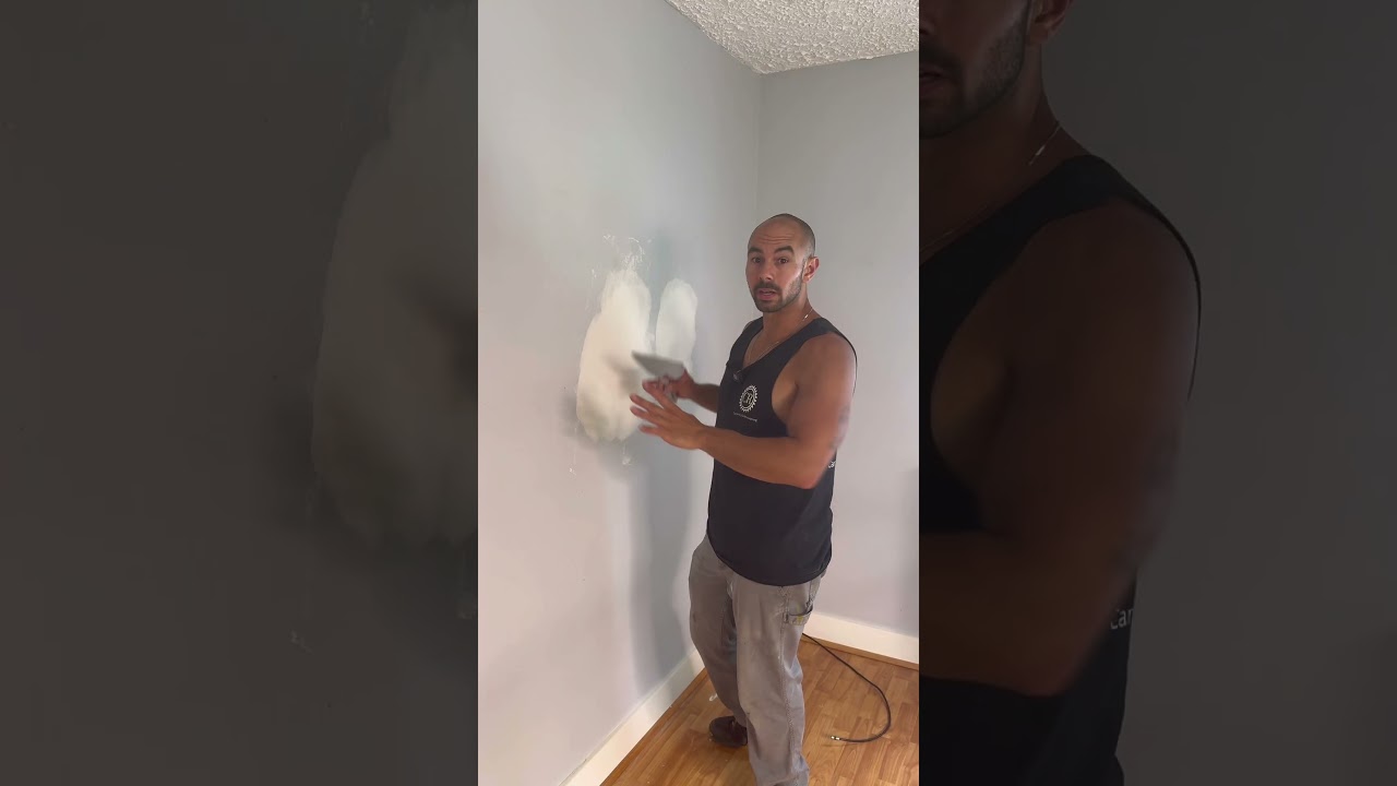 Here&rsquo;s a quick way you can fix any damage on your wall. #remodel #construction #contractor #diy