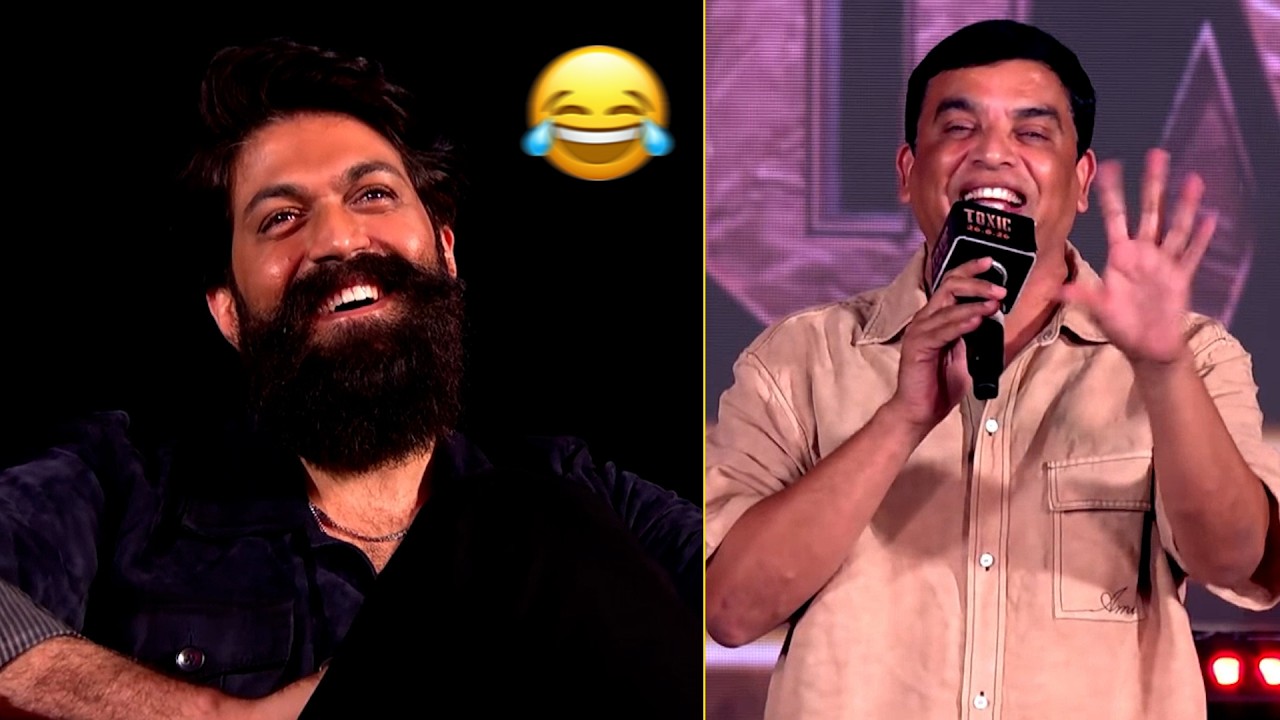 Producer Dil Raju Hilarious Speech 😂 | Yash Funny Reaction | TOXIC Pre-Release Event