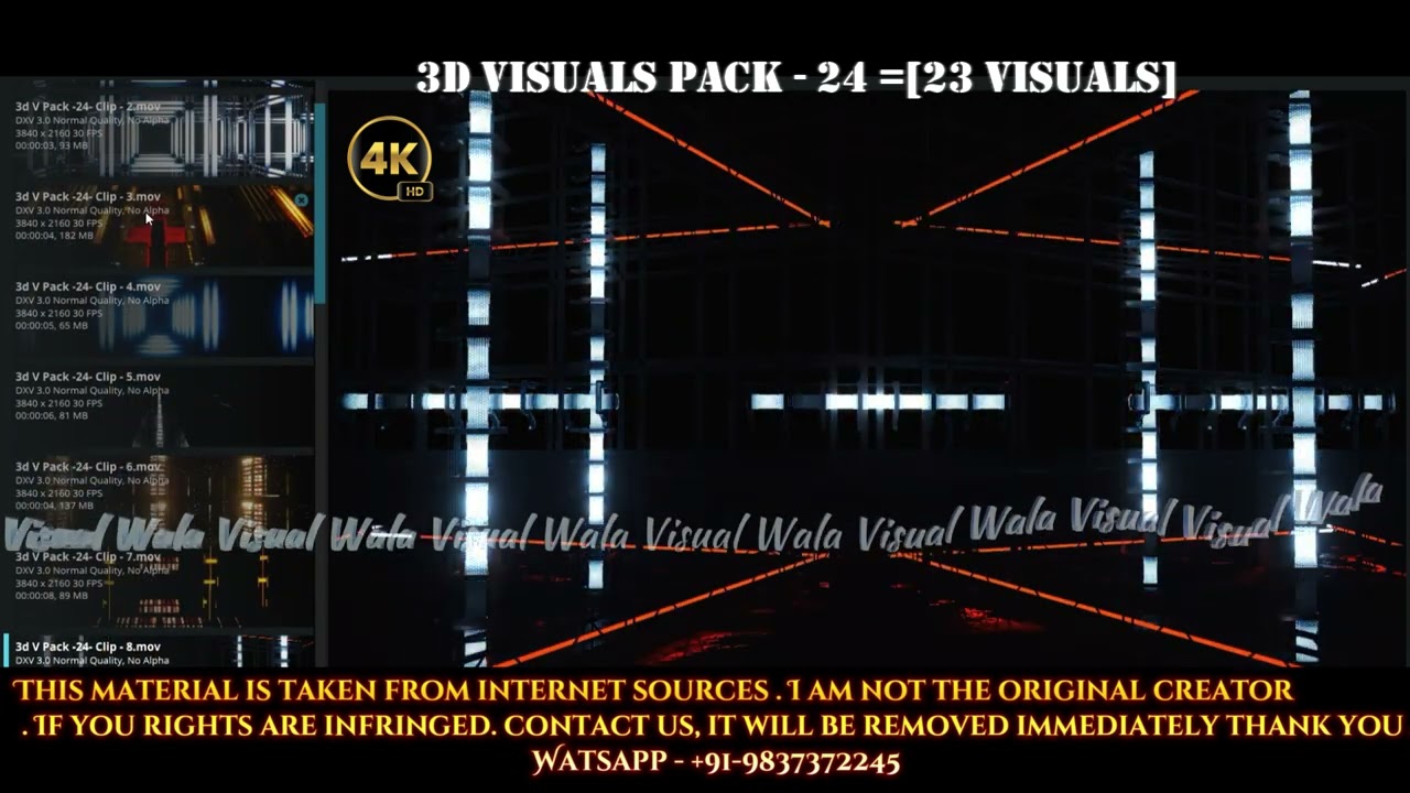 3D VISUALS PACK - 24 =[23 Visuals]#vj #videomapping #vjloop #resolume #abstract #visuals #visuals
