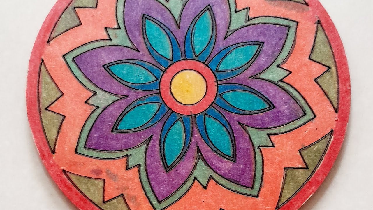 DIY  satisfying Mandala Coaster Art Craft Painting #diy#art#mandalaart #painting #satisfying #colors