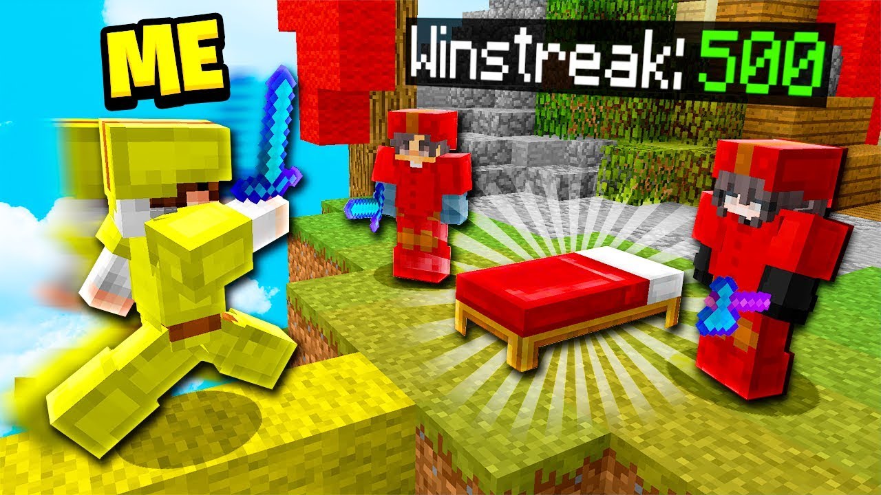 YOUTUBERS vs 500 WIN STREAK! (Minecraft Bedwars)