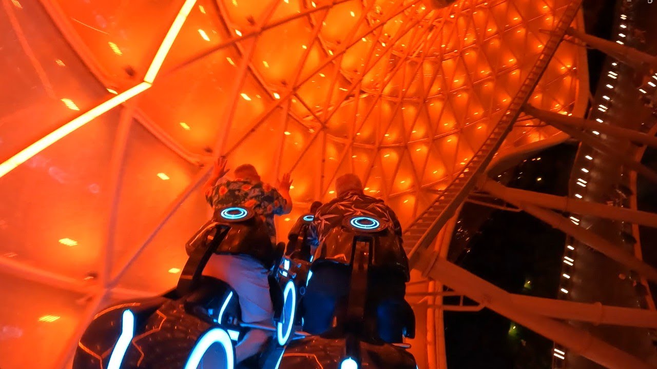 TRON Lightcycle Run On Ride POV - Magic Kingdom - Walt Disney World