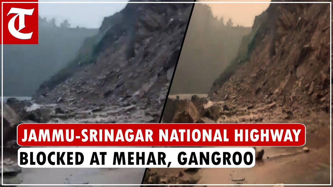 Traffic halts at Mehar, Gangroo on Jammu-Srinagar National Highway due to mudslide, shooting stones