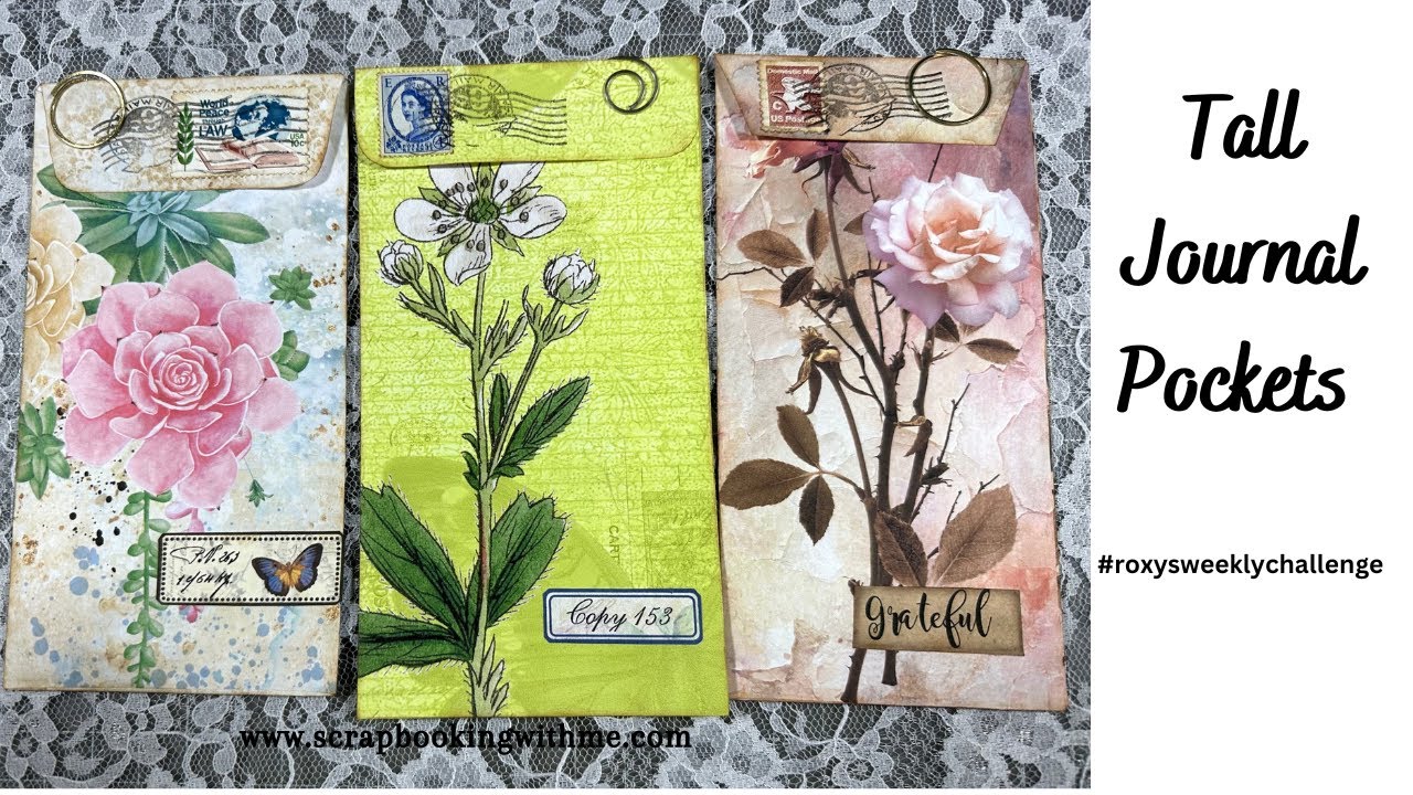 TALL NARROW ENVELOPE POCKETS | made from one sheet of paper | #roxysweeklychallenge