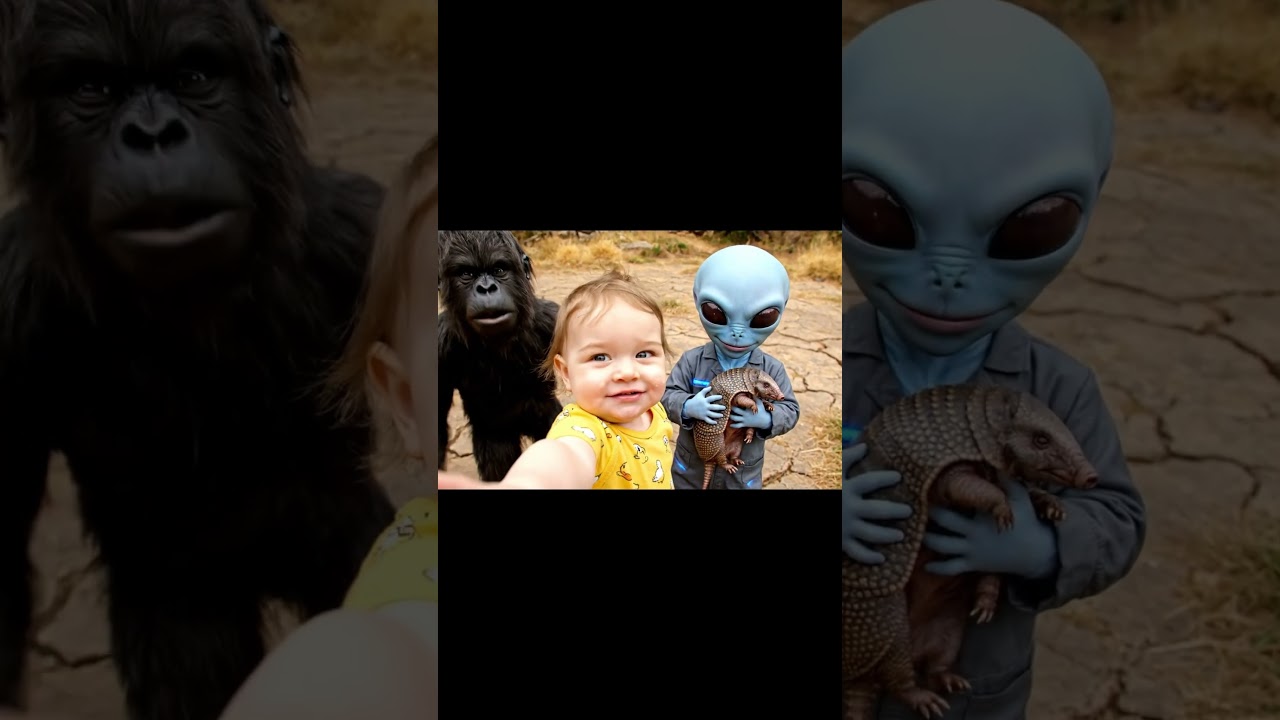 Chaos in the Ruins — Alien & Bigfoot Go Full Vlogger Mode 👽🦍🦔