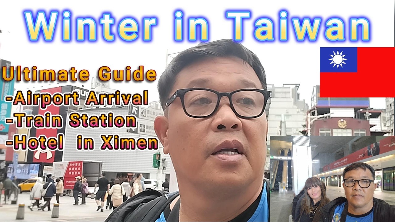 Winter in Taiwan. Travelling to Taiwan. Ultimate guide to Taoyuan Airport arrival. Train to Ximen.