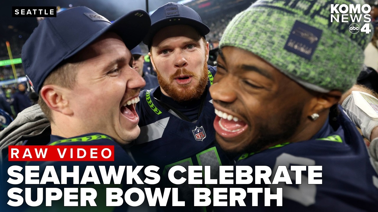 Seahawks players and fans celebrate massive Rams win to send Seattle to the Super Bowl