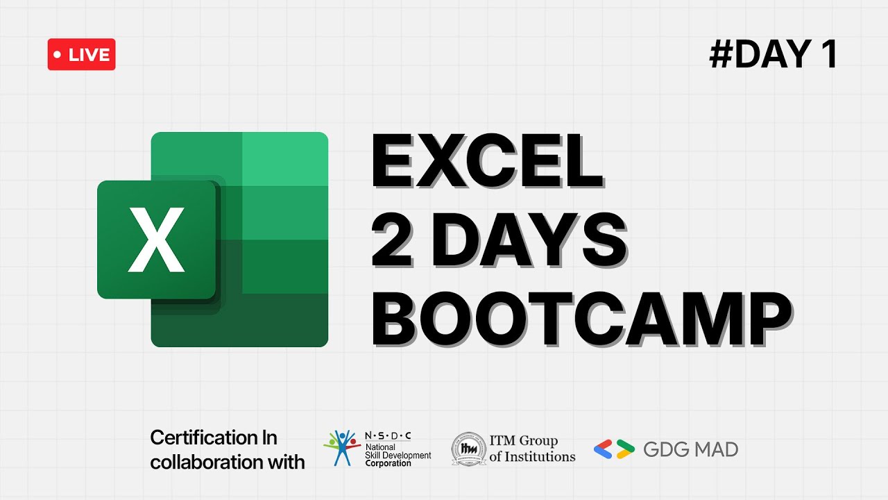 Day 1 | Excel Basics + Data Handling Essentials