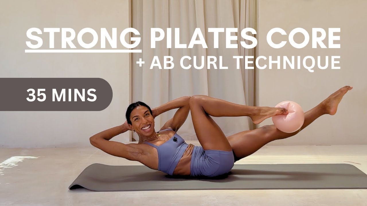 35 MIN CORE Workout (Ab Curl Technique + Pilates Ball Exercises)