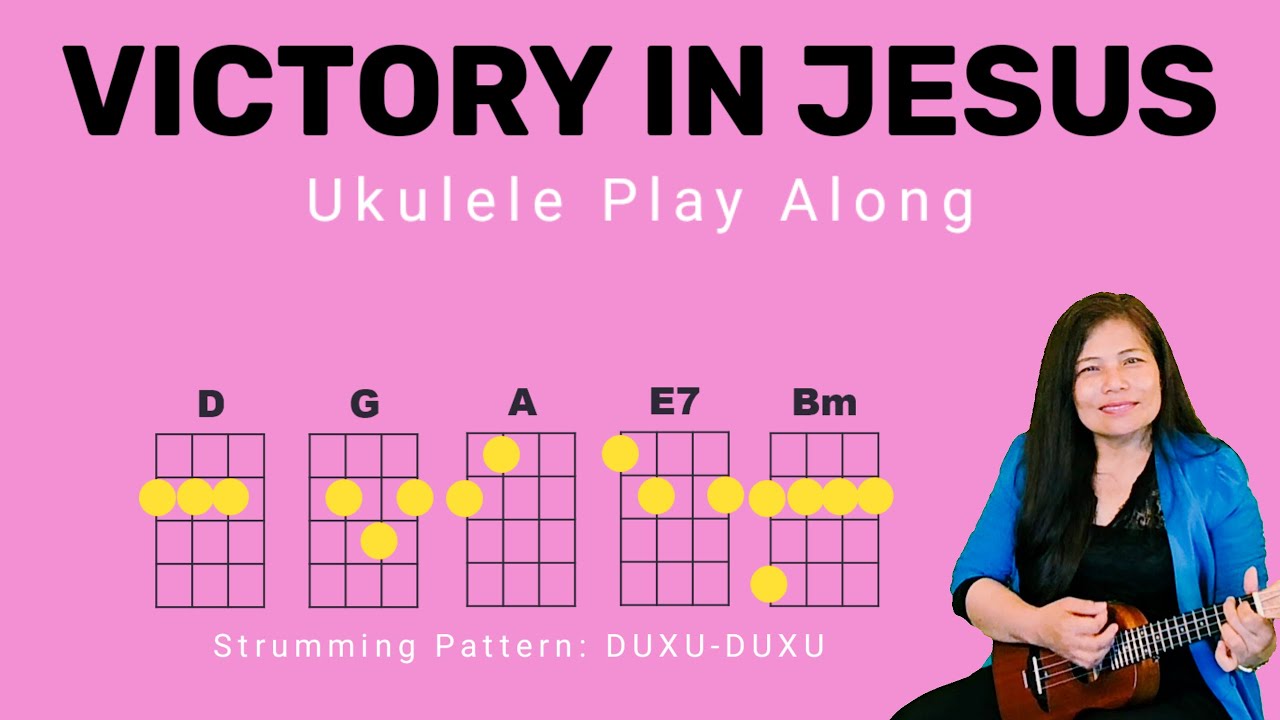 VICTORY IN JESUS | SDA HYMN | UKULELE GUITAR TUTORIAL PLAY ALONG | CHORDS LYRICS