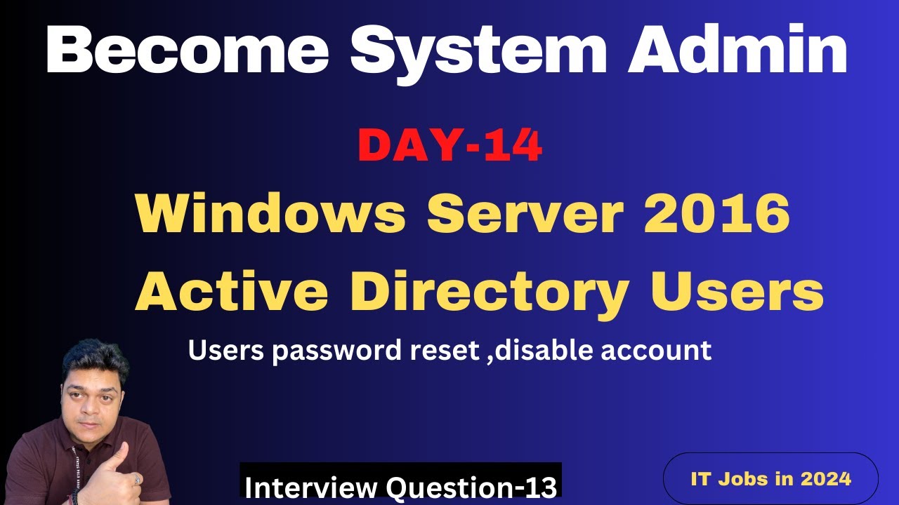 Become System Admin in 2024 ! Server Active Directory Password Reset !