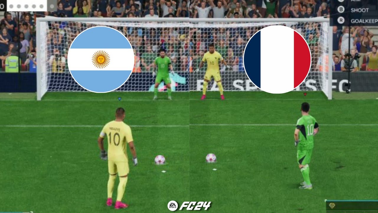 MESSI GK VS MBAPPE GK ! ARGENTINA VS FRANCE ! FC 24 PENALTY SHOOTOUT ! FIFA WORLD CUP FINAL