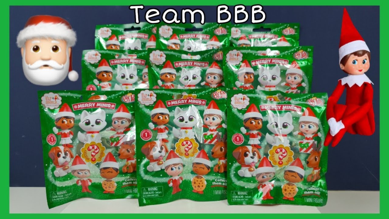 MERRY MINIS! Elf On The Shelf Collectibles! Elf Pets Mystery Figures Abby Baxter Snorms Sam Crispus