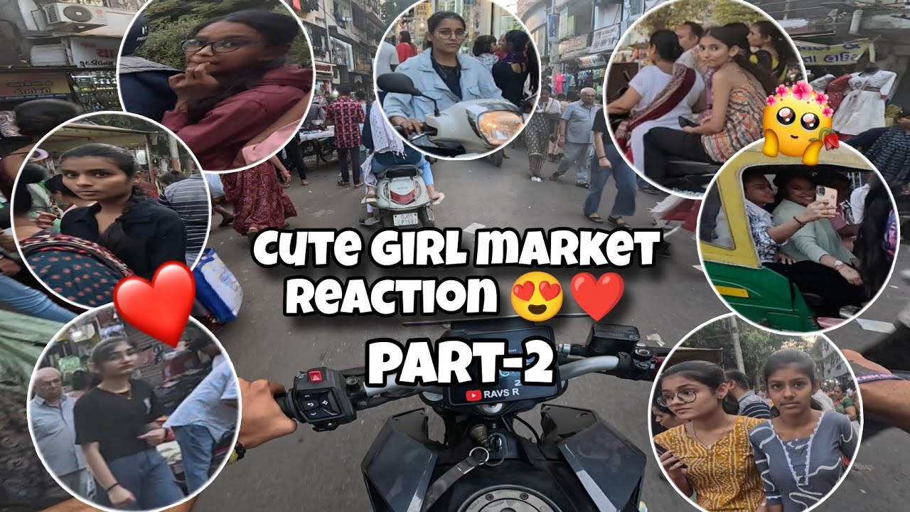 Cute girls market reaction on laudest duke 200 part-2 🥰|| cute reaction on duke 😍❤️#surat #cutegirl
