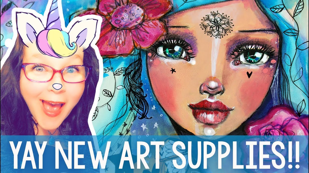 Jane Davenport Unboxing + New Art Journal Spread - Mixed Media with Tamara Laporte