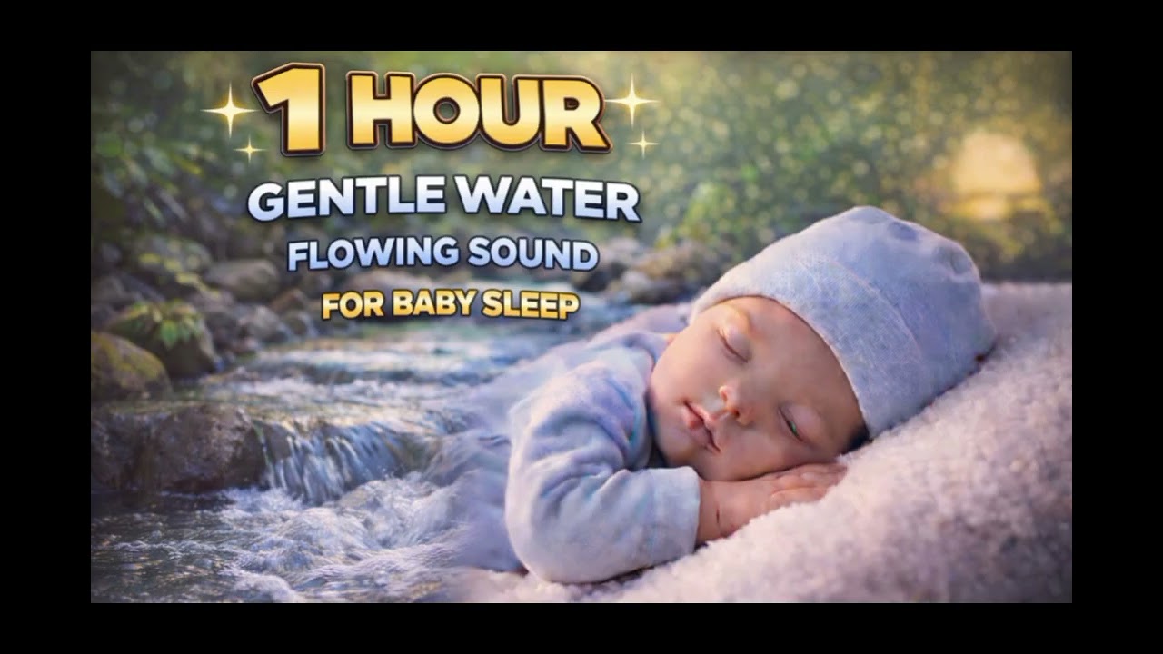 1 Hours Gentle Water Flowing Sound for Baby Sleep 🌊 | Deep Sleep White Noise (No Music