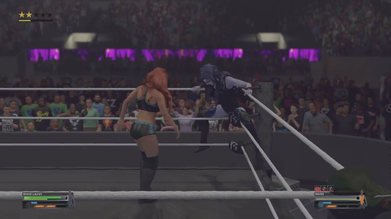WWE 2K25: Brandi Lauren Vs Raven (Low blow match)