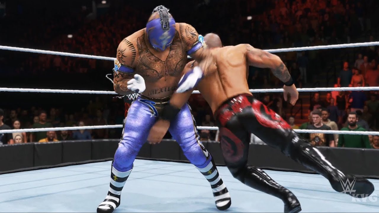 WWE 2K20 - Ricochet vs Rey Mysterio - Gameplay (PS4 HD) [1080p60FPS]