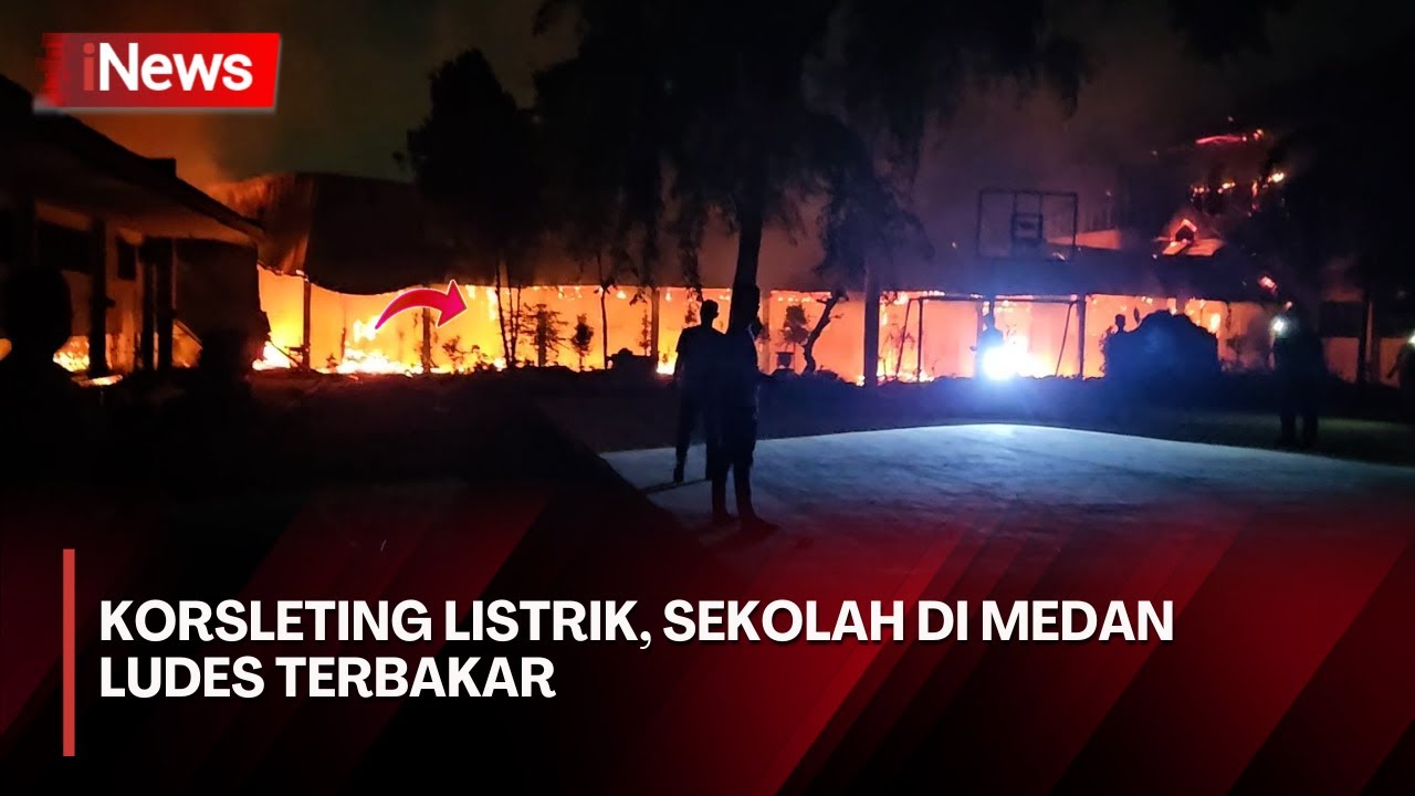 Diduga Korsleting Listrik, Bangunan SMP Negeri 20 Medan Terbakar
