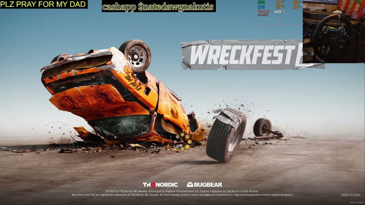 wreckfest 2 pray for my dad plz yall online with moza r9 wheel get to 500 subs yall