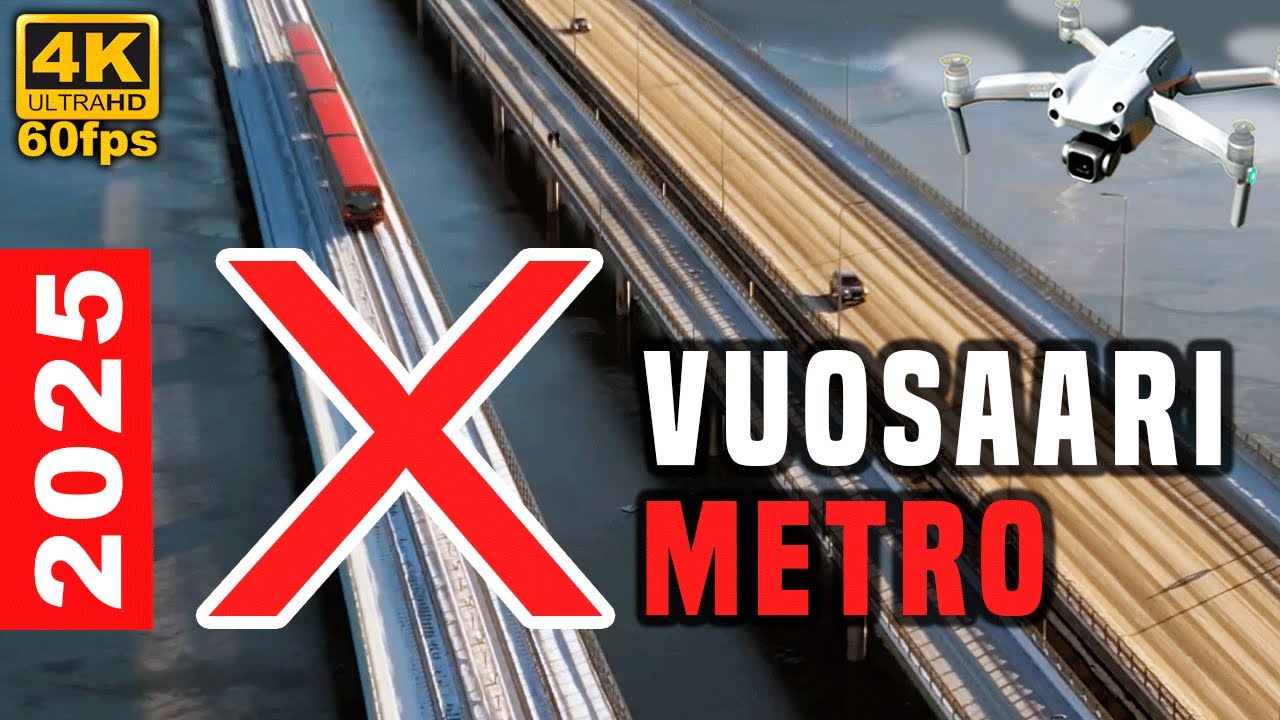 Vuosaaren metro remonttiin 2025 ⛔️ Katso drone video 4K Rastilan ja Puotilan alueilta