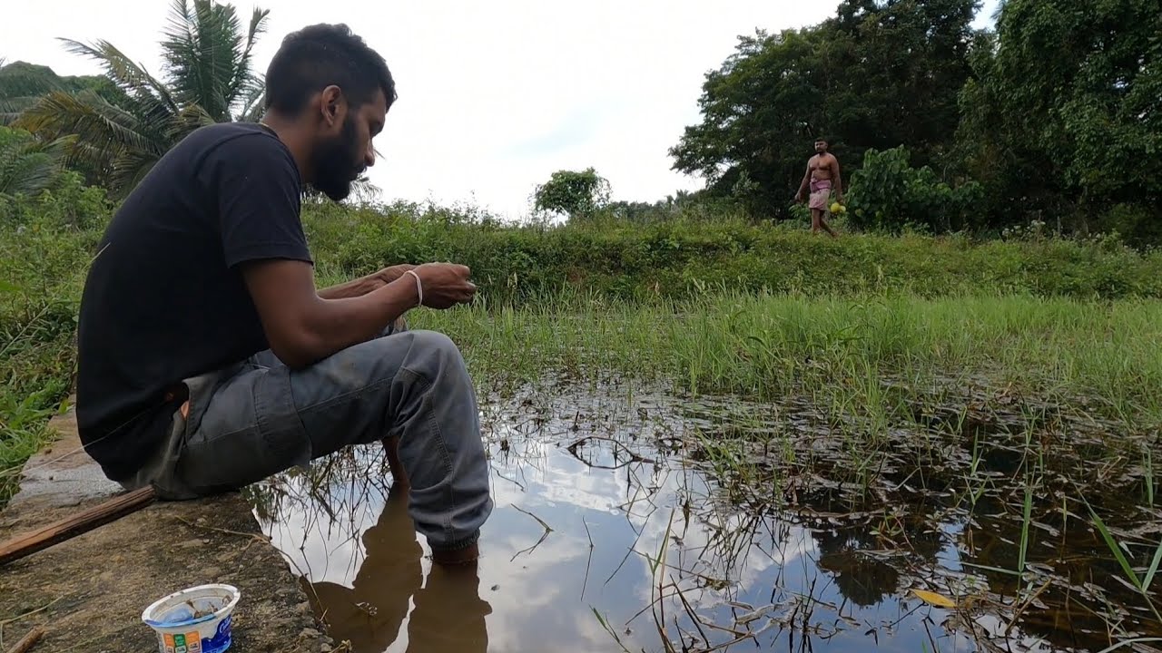I fished in a deserted quarry  | Village fishing in sri lanka