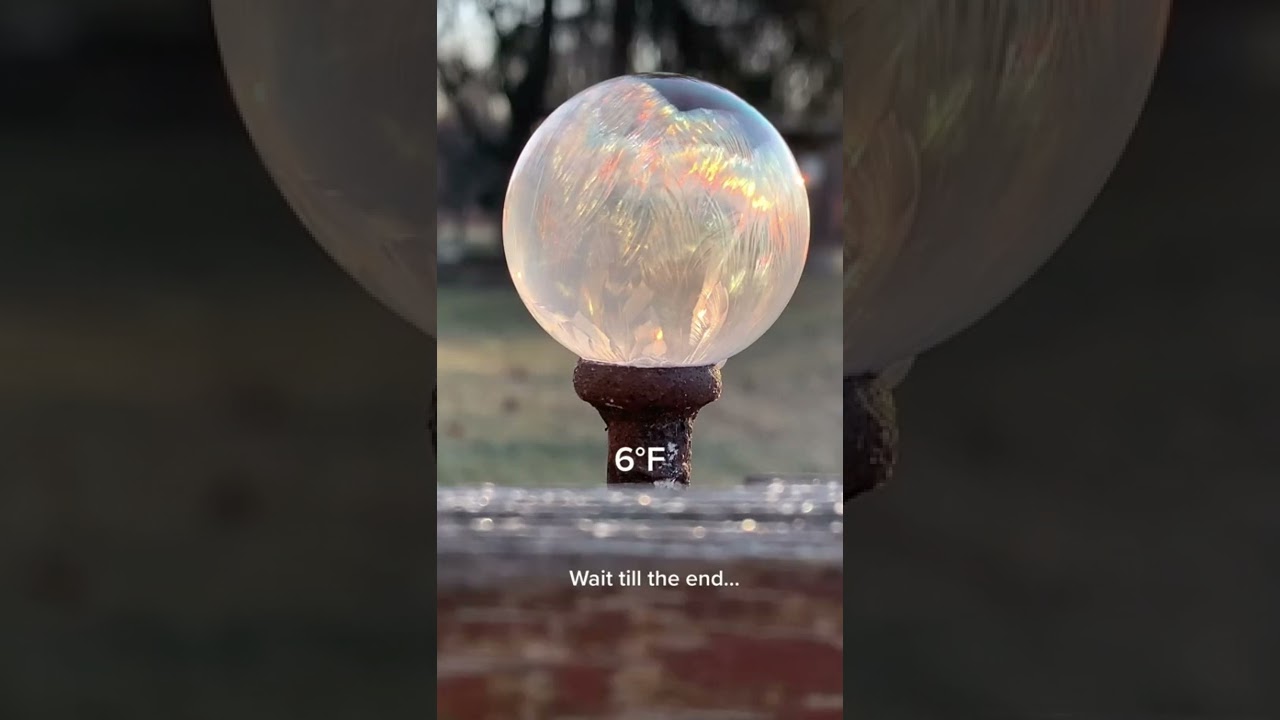 Bubble freezing in extreme cold weather!