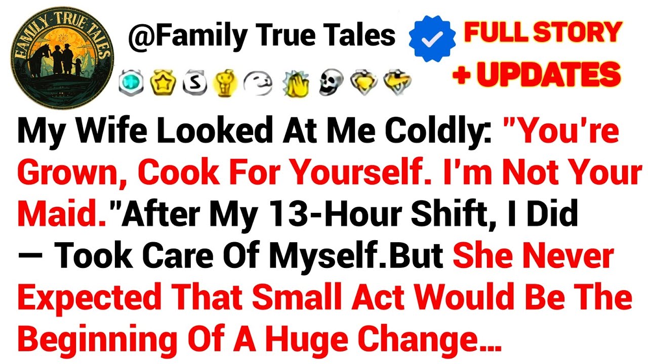 My Wife Told Me Coldly: "Cook For Yourself, I’m Not Your Maid" //Reddit Stories
