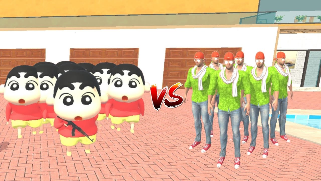 💥Jack gang vs shinchan gang in Indian theft auto simulator 😱
