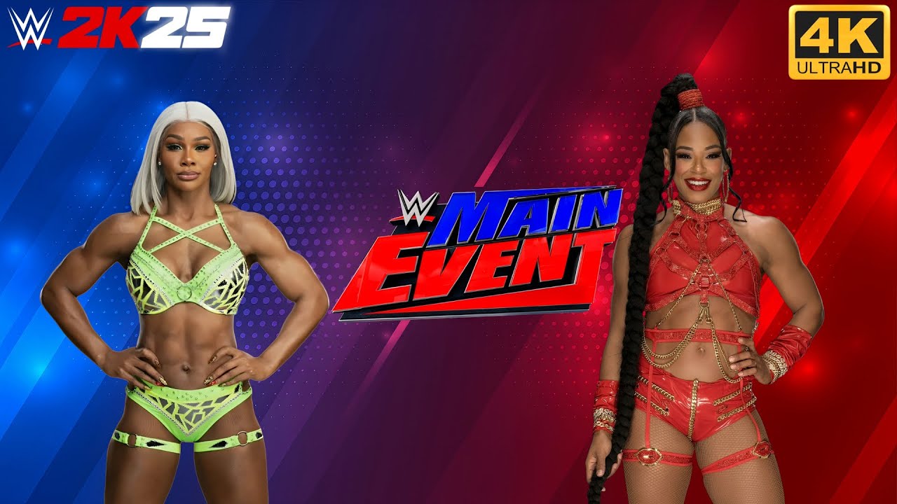 PC WWE 2K25: Jade Cargill vs Bianca Belair - Steel Cage Match [4K60FPS]