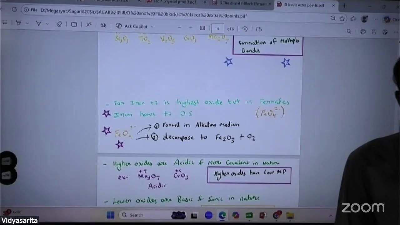 The D and F Block Elements  L-07 | 25-02-25 | Sagar Sir | Chemistry11th B2 JEE |  VSA