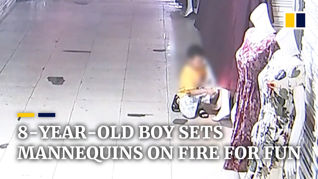 8-year-old boy sets mannequins on fire for fun in China