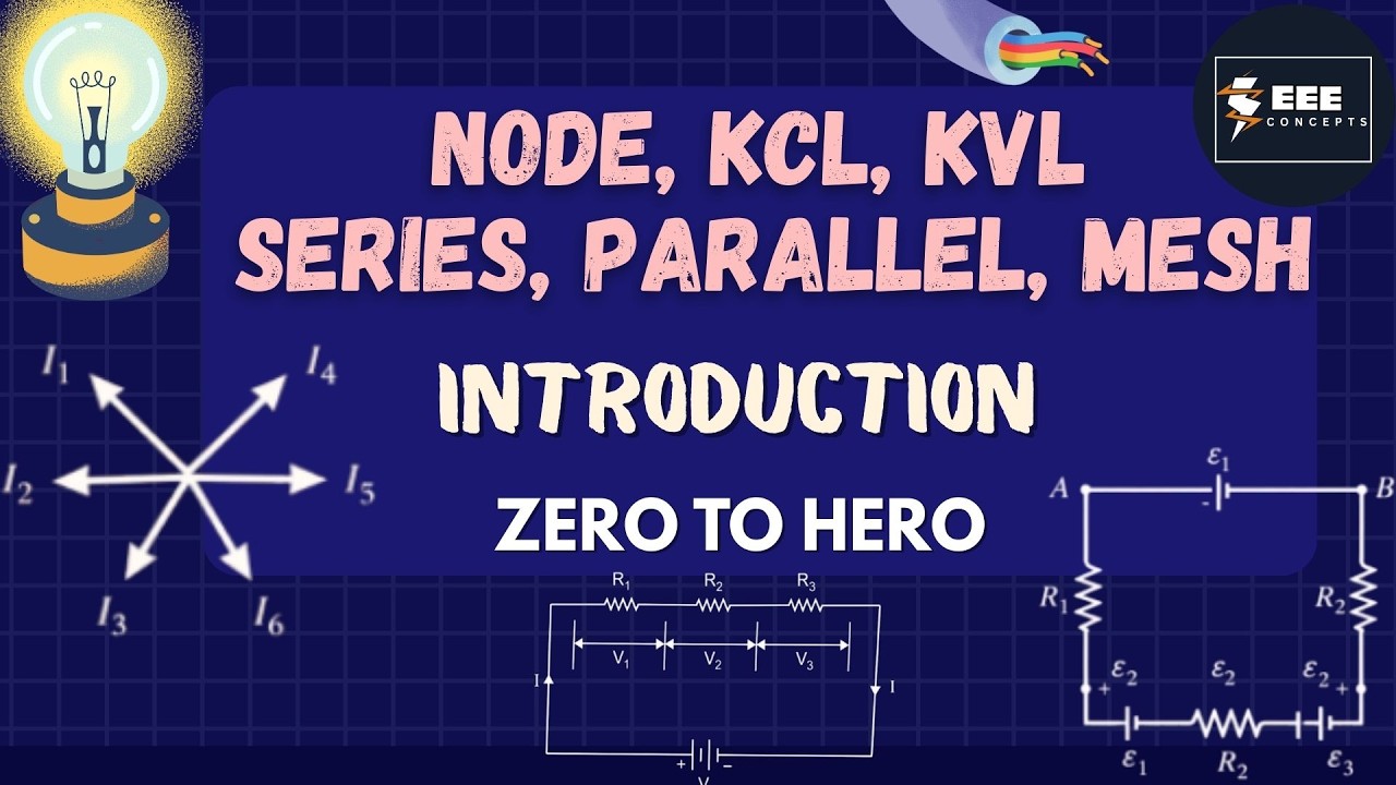 Node, Branch, Loop, Mesh Kirchhoff’s Laws | Series & Parallel Circuits | Electrical Basics | Part 4