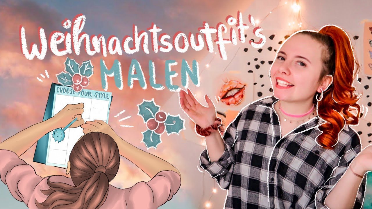 Weihnachtsoutfits malen im NEUEN OUTFITBINGO || Foxy Draws