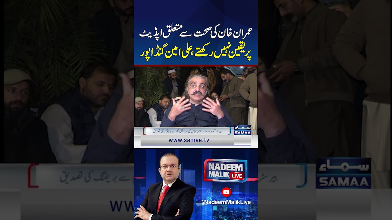 Ali Amin Gandapur Says He Does Not Believe Updates on Imran Khan&rsquo;s Health | Samaa TV