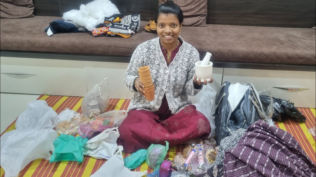 मामानी सांगितली नवीन आयडिया 🤗😊 सगळ्या बहिणी साठी राजस्थानच्या आणल्या खास वस्तू 🤗😍5 रु कप 😊