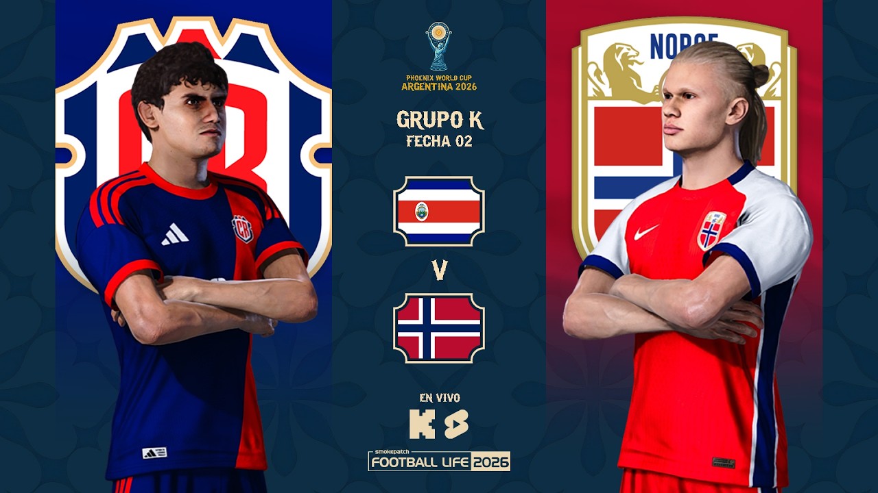 COSTA RICA v NORUEGA - GRUPO K |⚽ WORLD CUP ARGENTINA 2026 - PHOENIX LEAGUE