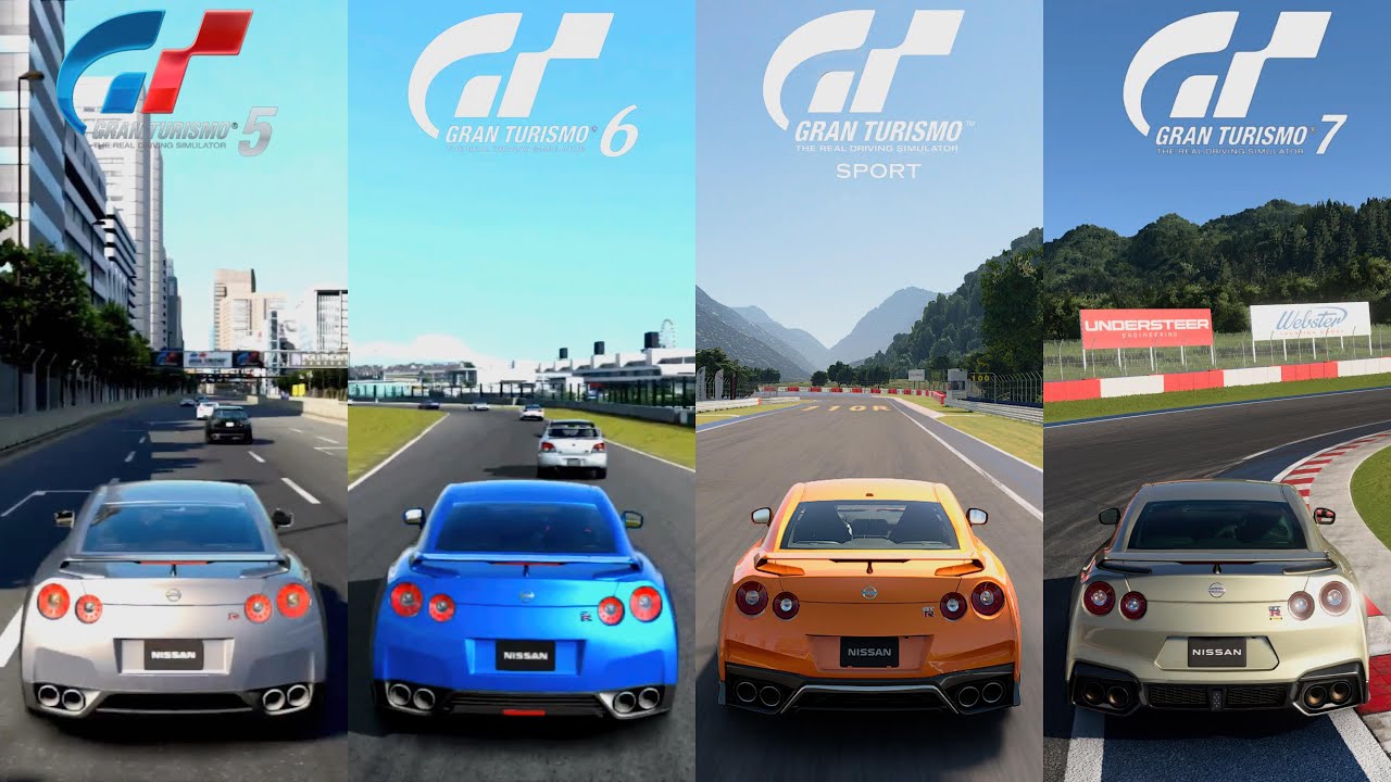 Evolutions of Nissan GT-R R35 2001 & 2024 - GT Concept & GT7 [4K]