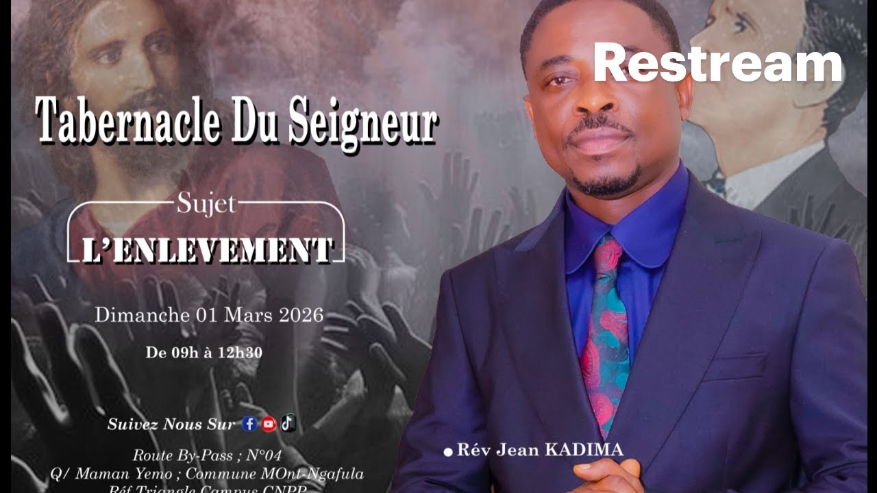 Sujet : L'enlèvement ; Sous-thème : La Translation ( Mercredi 18 Mars 2026 ) Orateur Rév Jean Kadima