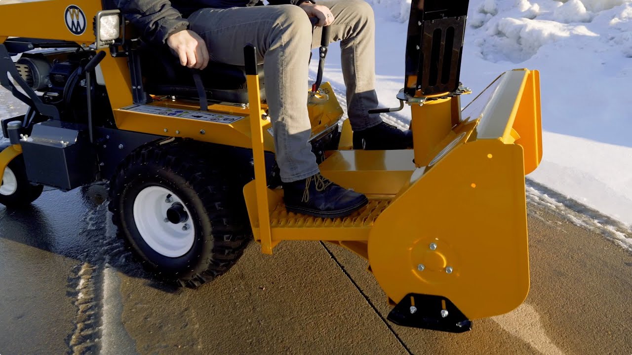 Easy Snow Removal With The Walker 36 inch Single Stage Snowblower Attachment