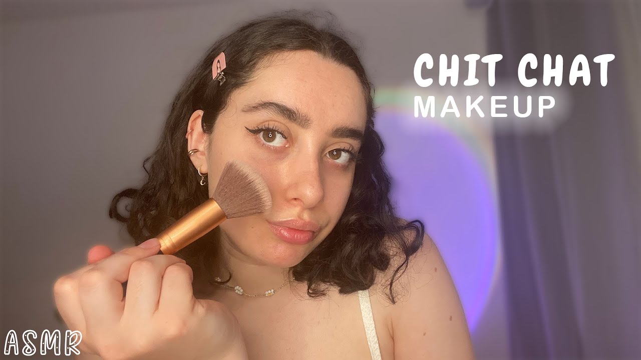 🌙 ASMR FRANÇAIS : CHIT CHAT MAKEUP PROCHE DU MICRO 💄🧡(tendinite, mes vacances, 1 vidéo en août …)