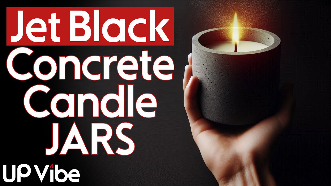 JET BLACK Concrete Candle Jars | 3 Ways to Make Amazing Black Concrete Jars