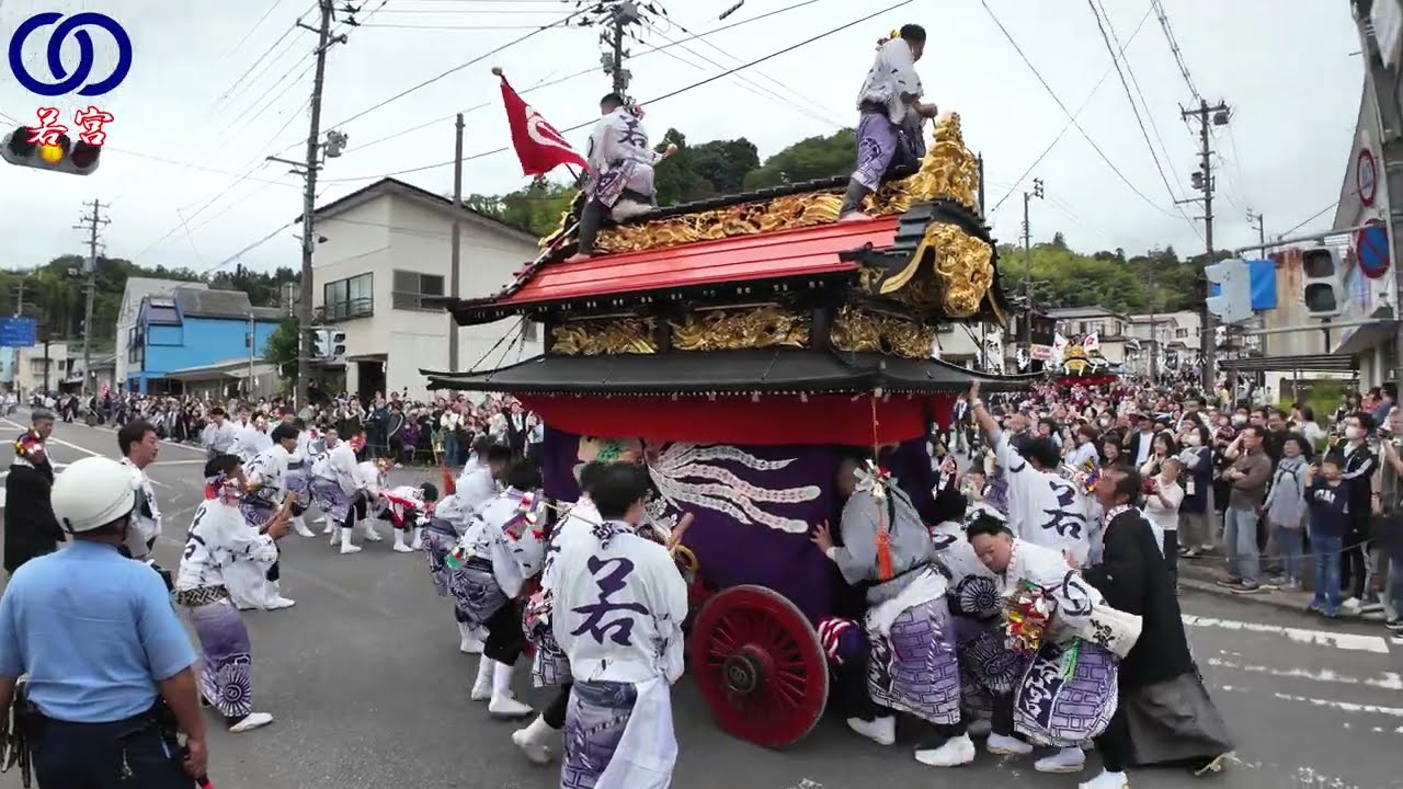【2024年・令和6年 360年目の二本松提灯祭り 本祭り2日目】七町合同引き廻し 亀谷坂下